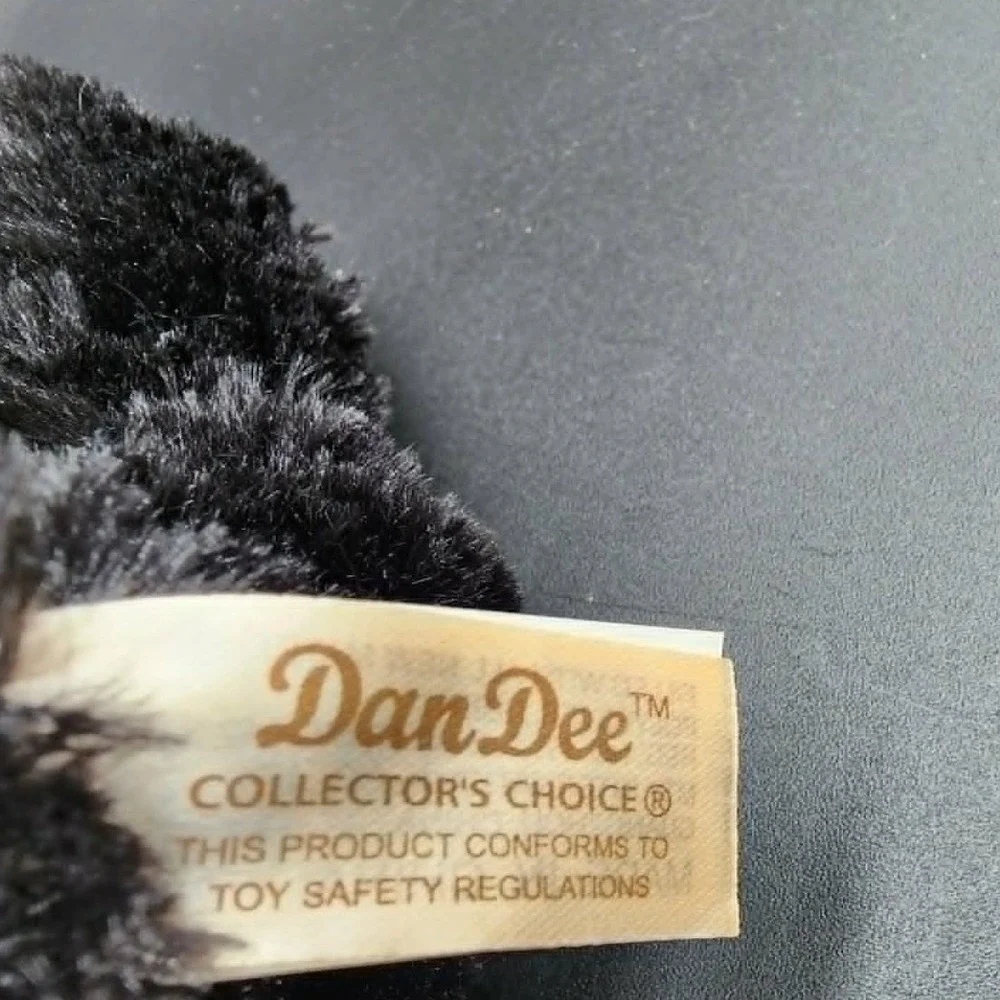Dan Dee Black Plush Bear Shaggy Forest Animal Woodland Nursery Cabin Decor Toy